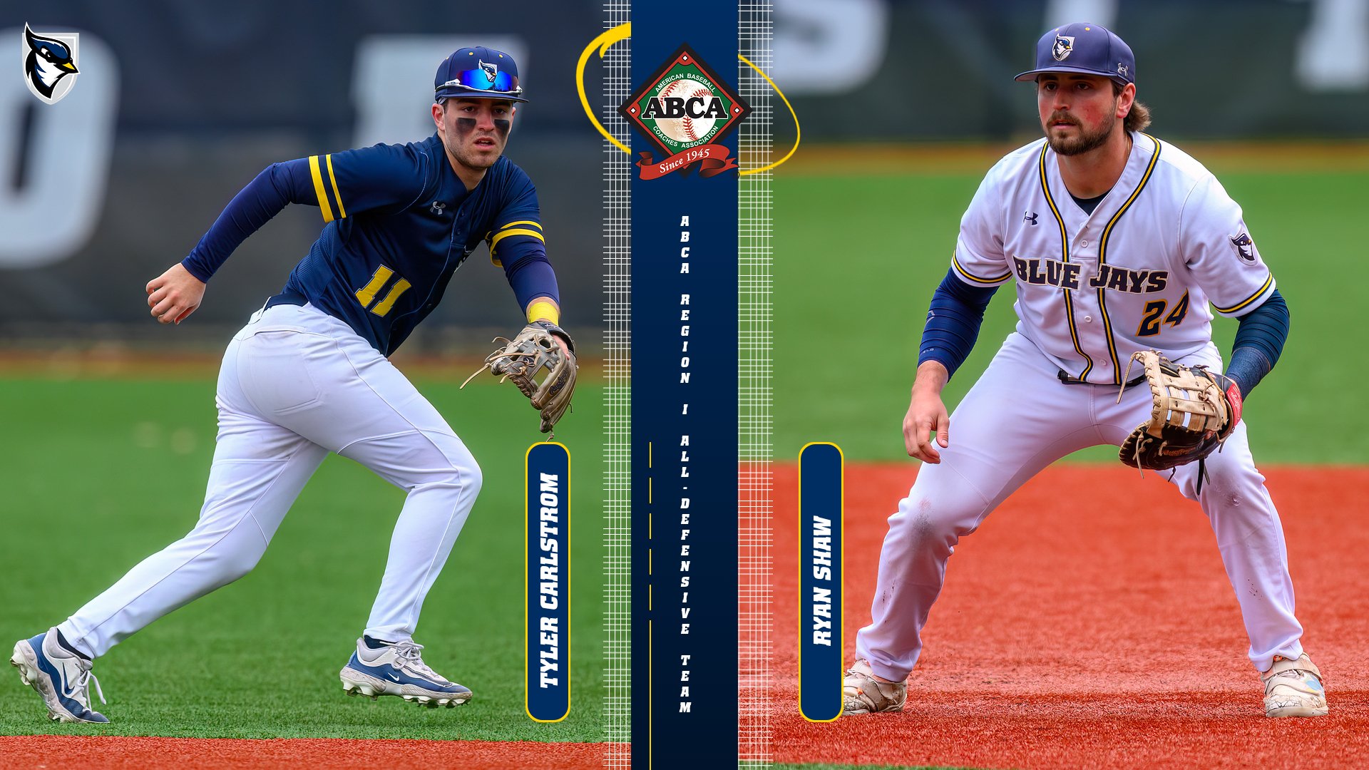 Carlstrom, Shaw Named to ABCA Region I All-Defensive Team
