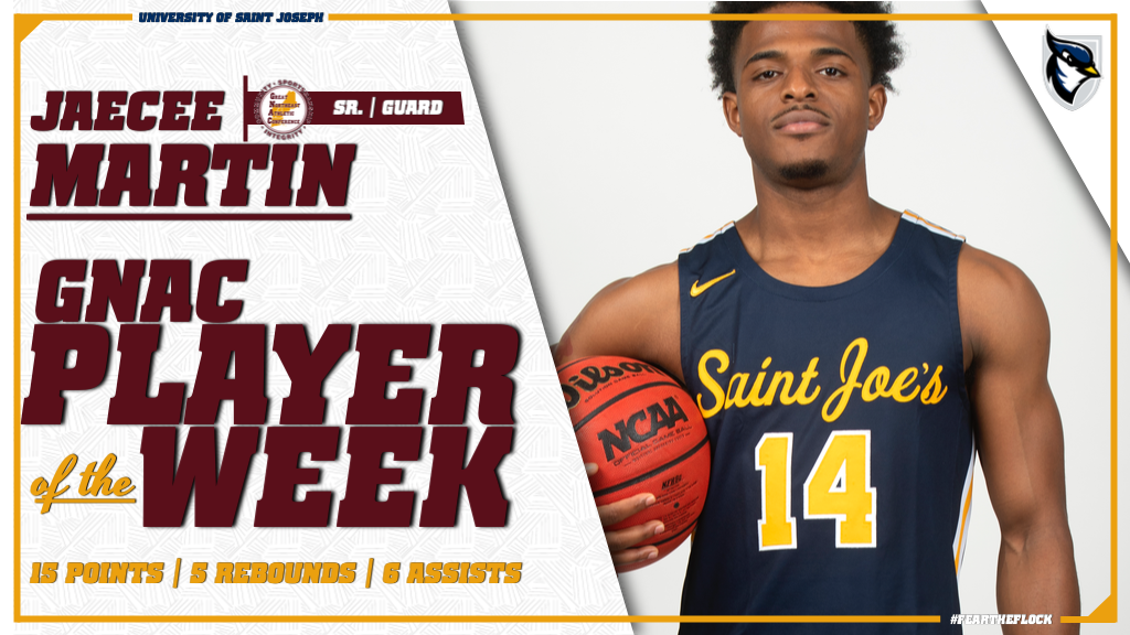 Jaecee Martin Tabbed Men's Basketball GNAC Player Of The Week