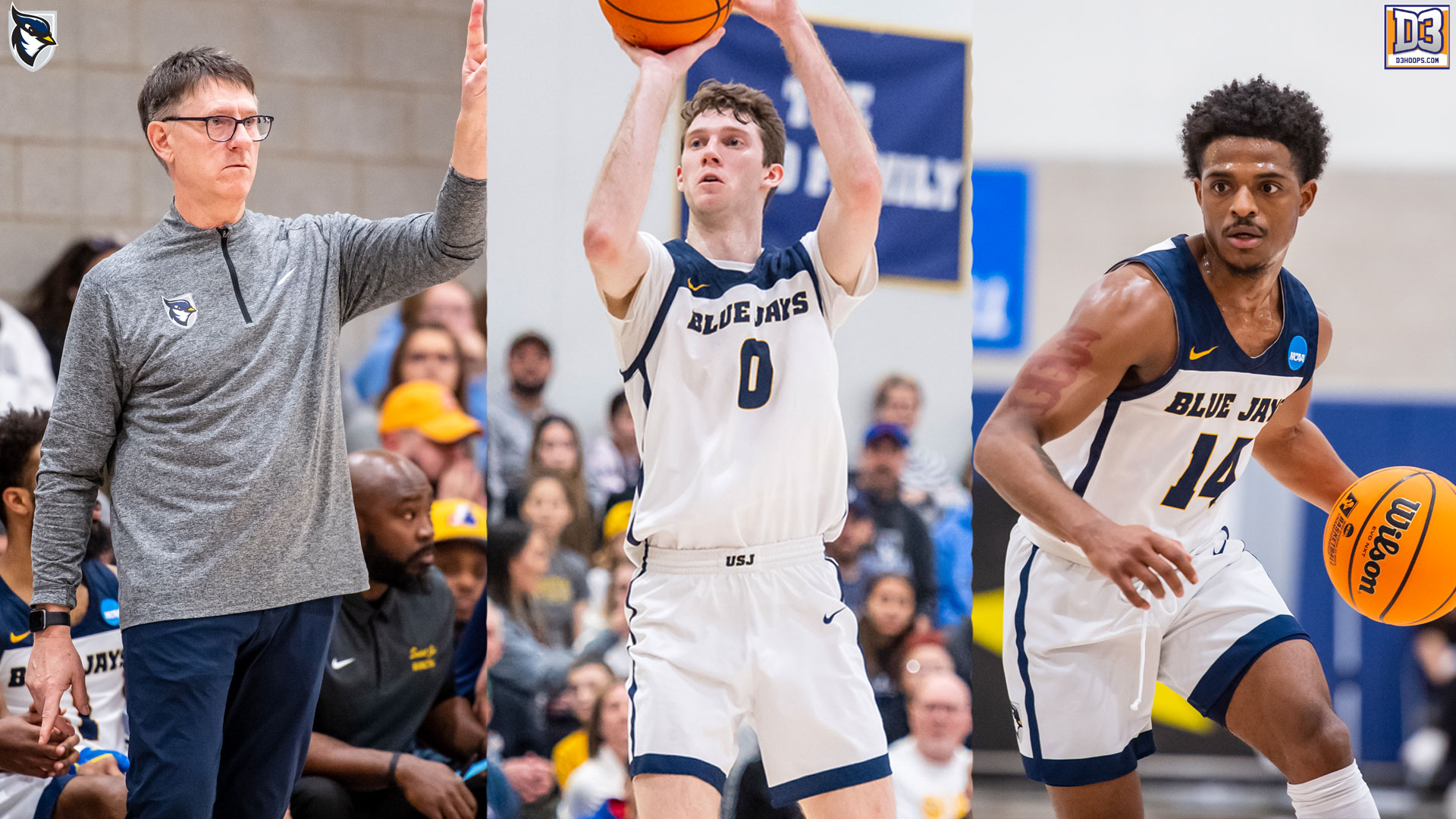 Men's Basketball Trio Earns D3hoops.com All-Region Accolades