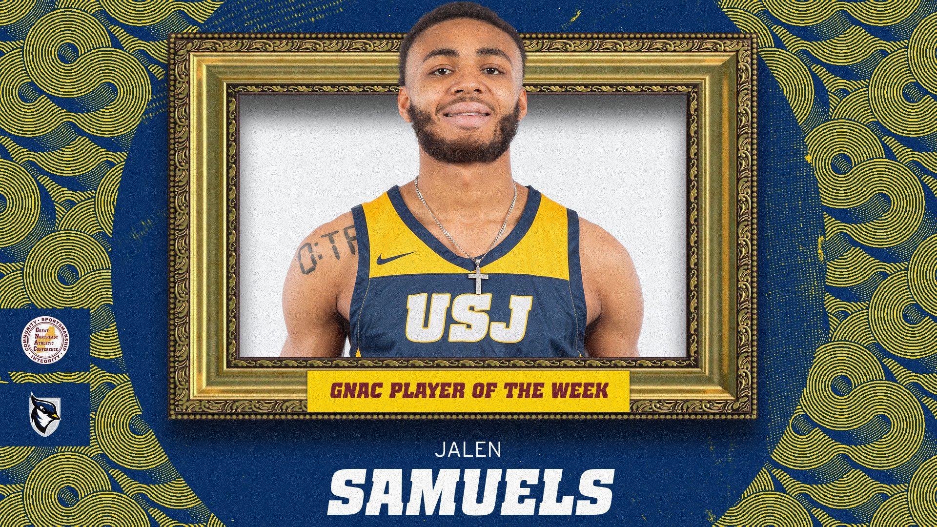 Samuels Selected as GNAC Player of the Week