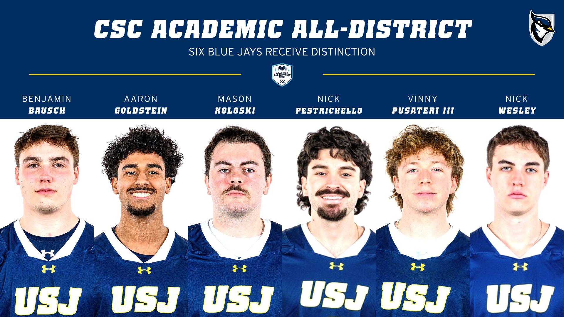 Men's Lacrosse Lands Six on CSC Academic All-District At-Large Team
