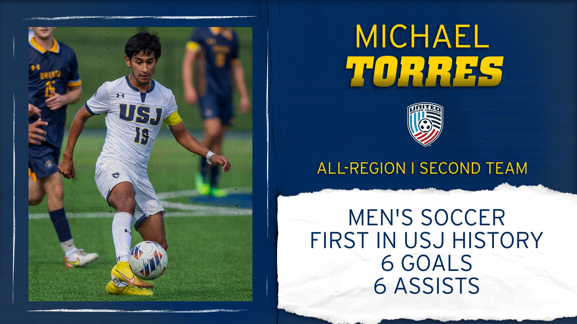Torres Named to United Soccer Coaches All-Region I Second Team