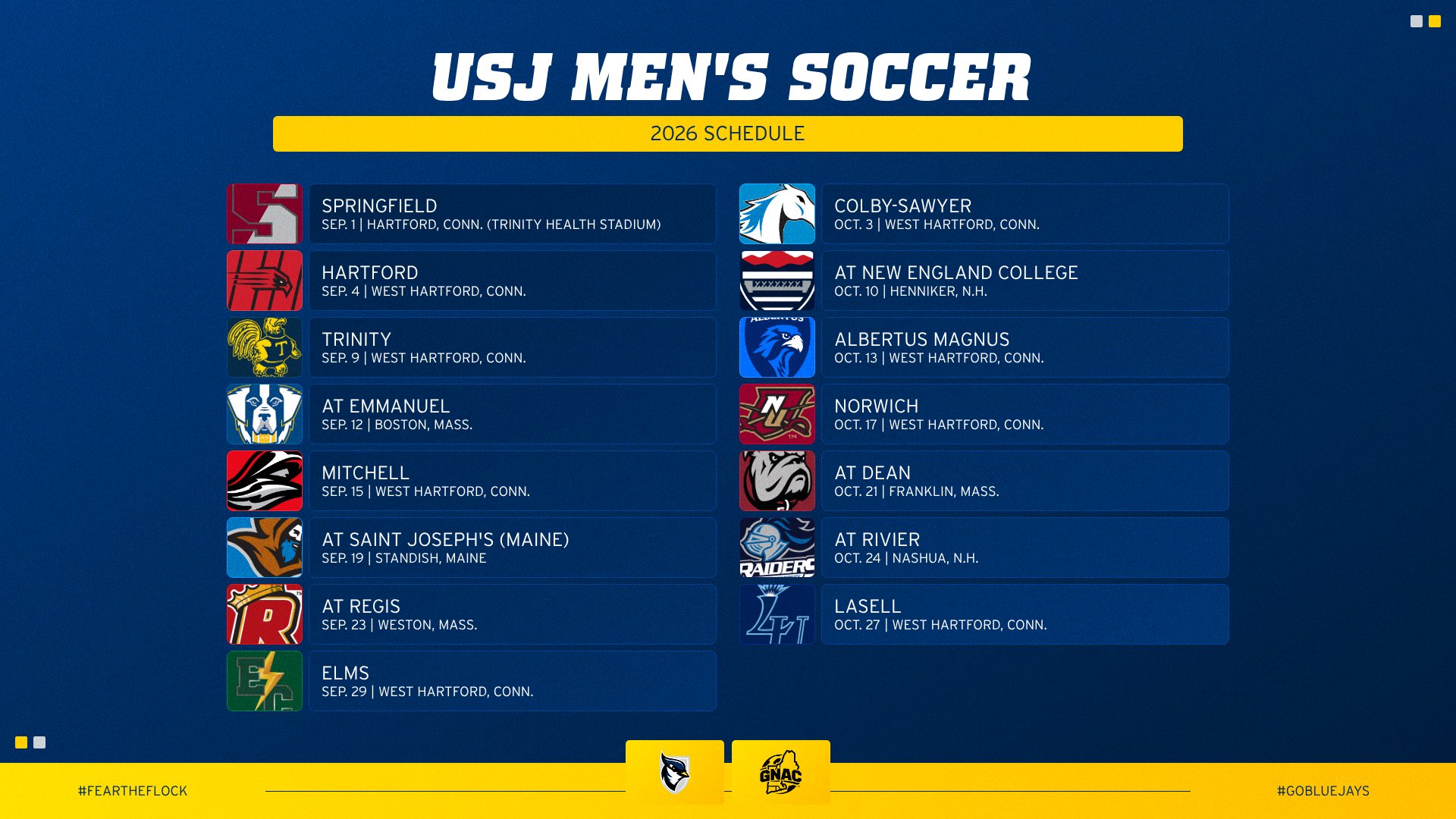 Men's Soccer Announces 2026 Schedule