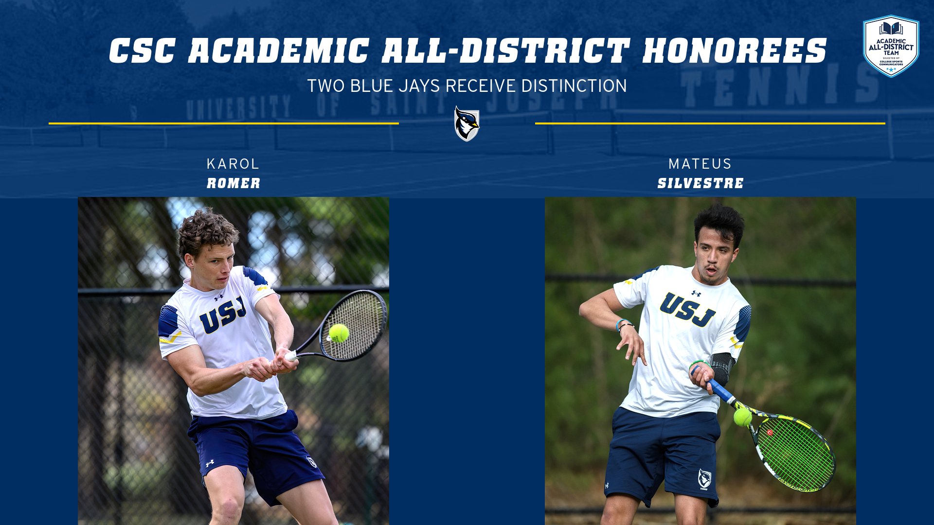 Romer and Silvestre Tabbed to CSC Academic All-District Team