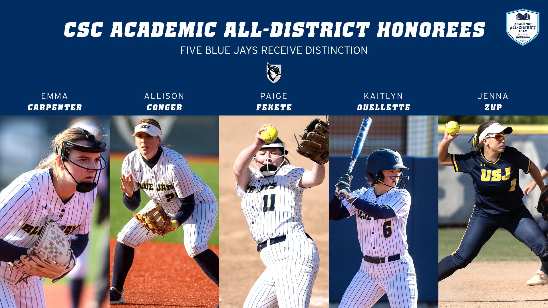 Softball Lands Five on CSC Academic All-District Team