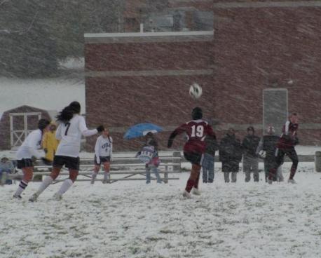 Soccer Succeeds in Snow Job