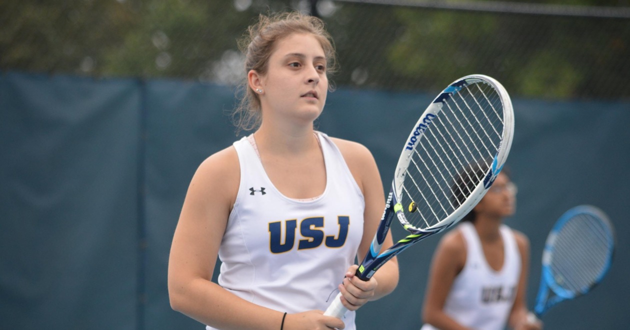 Women's Tennis Trumps Lions In GNAC Tournament First Round, 5-1