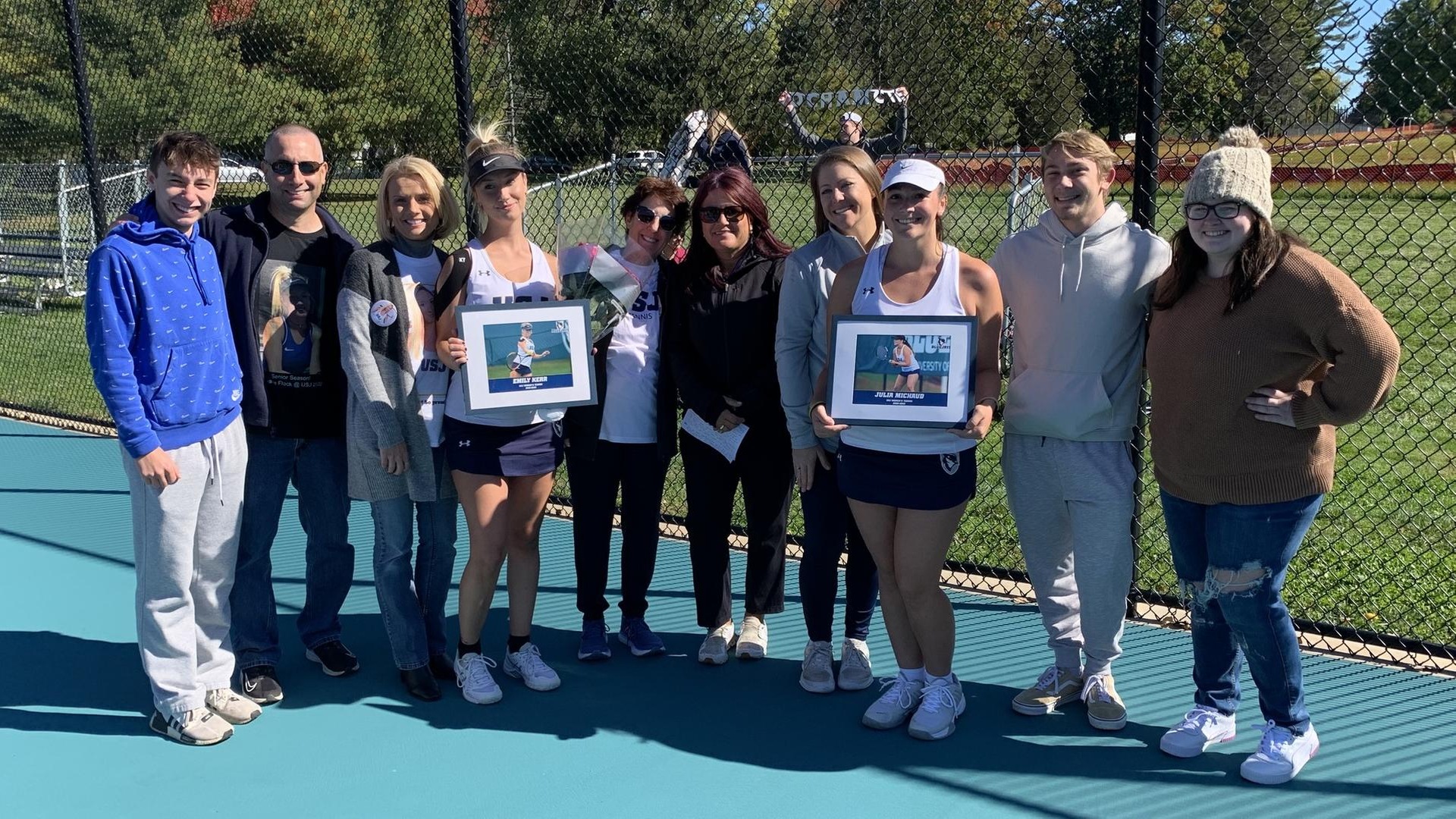 Women's Tennis Concludes Regular Season, Falls to Regis on Senior Day