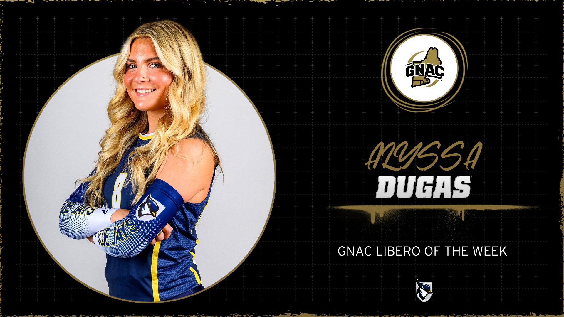 Dugas Named GNAC Women's Volleyball Libero of the Week